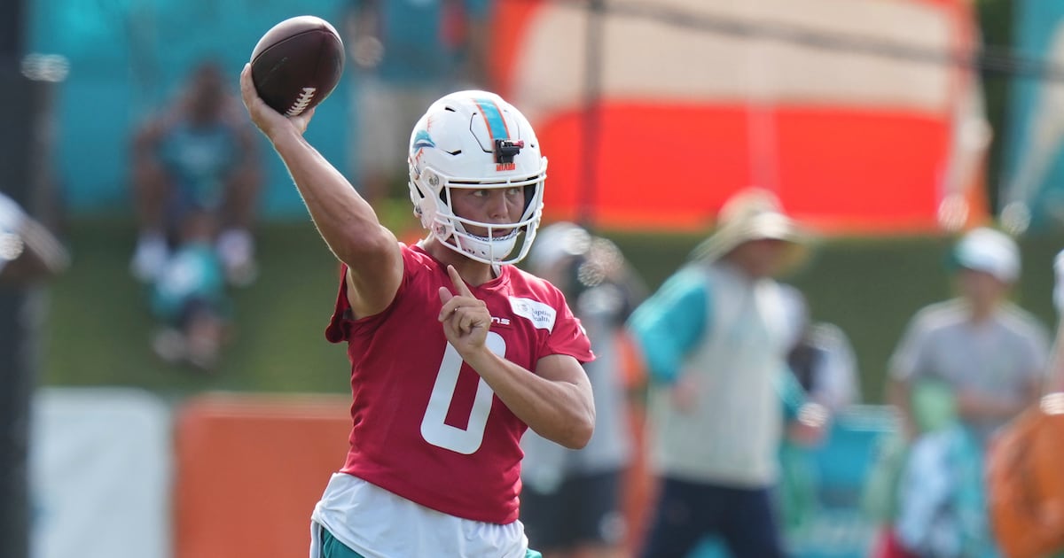 How is Zach Wilson doing in his first training camp with the Dolphins? Here’s what Miami media has said